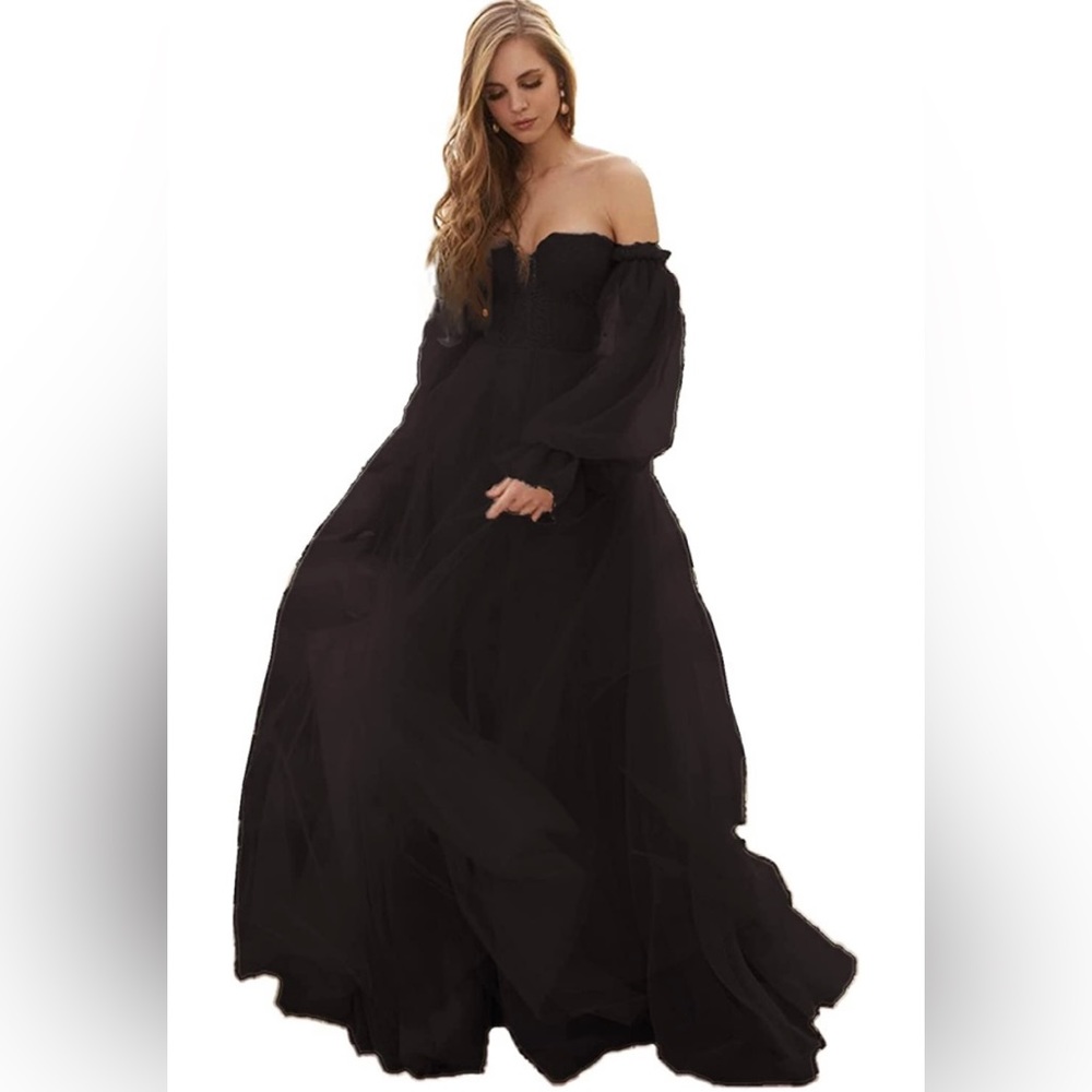 *PLUS SIZE* Black Ball Gown